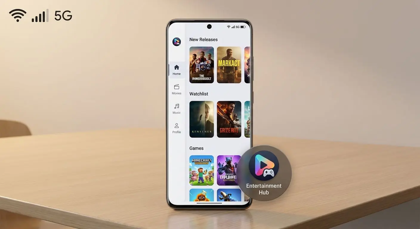 Android-telefon med mobilanpassad PlayOJO-sida och fokus på enkel åtkomst