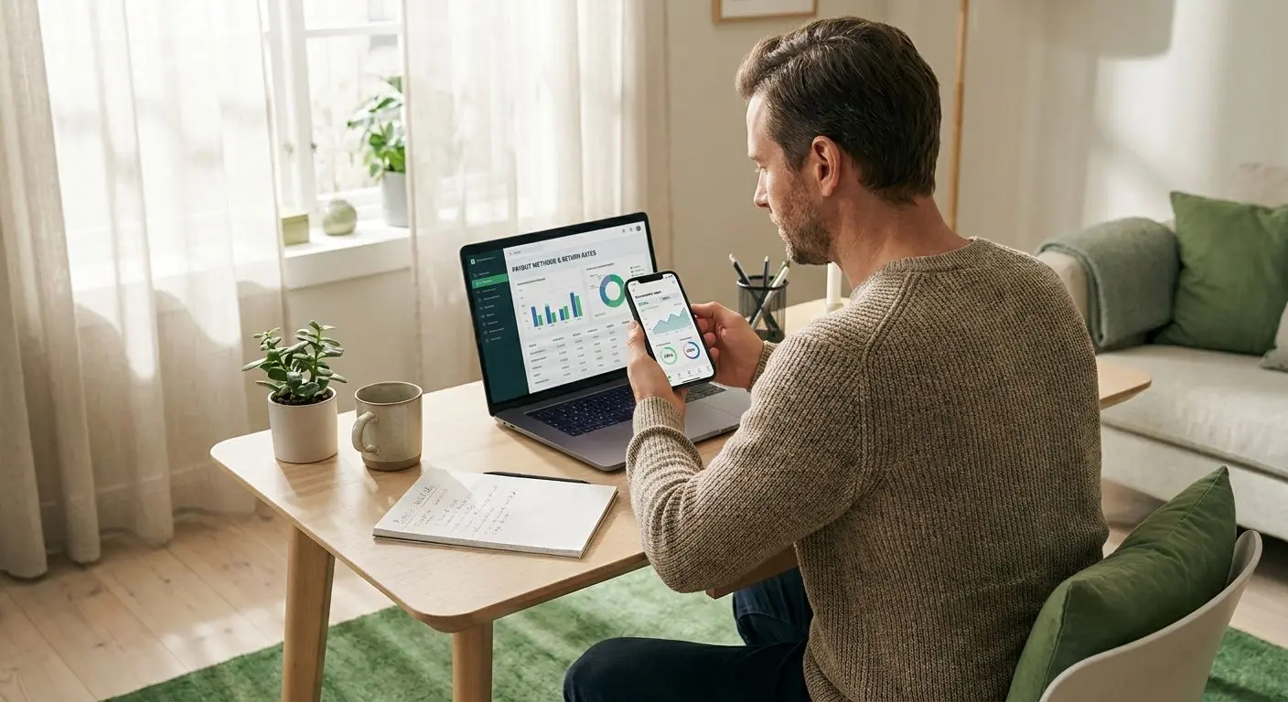 Spelare jämför RTP och utbetalningar på laptop och mobil