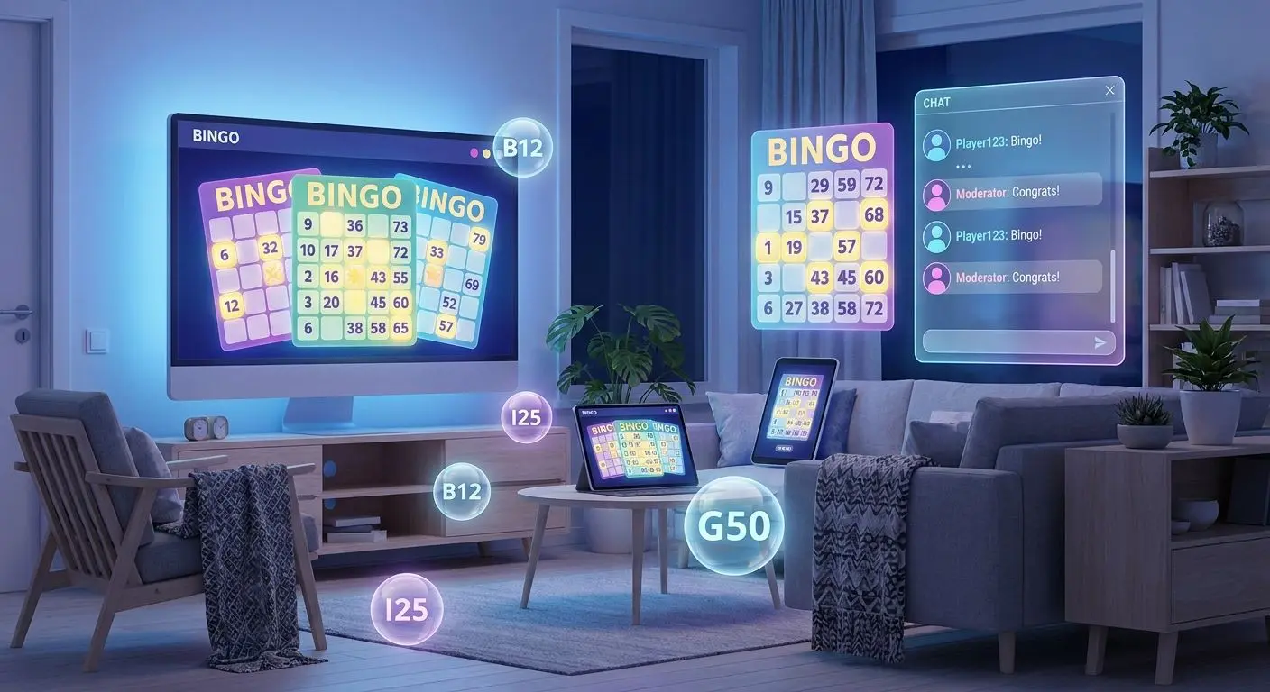 Modernt bingorum online med chatt och färgglada brickor