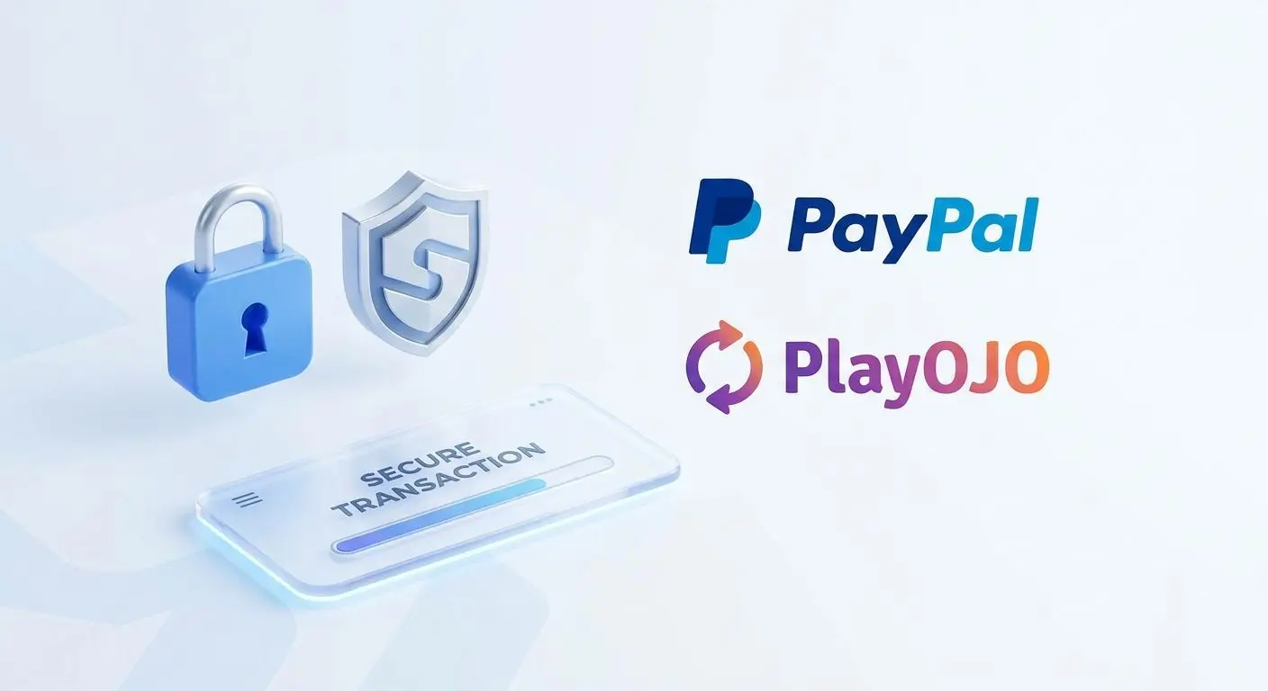 Säkerhetsikon med PayPal och PlayOJO i en ren och trygg stil
